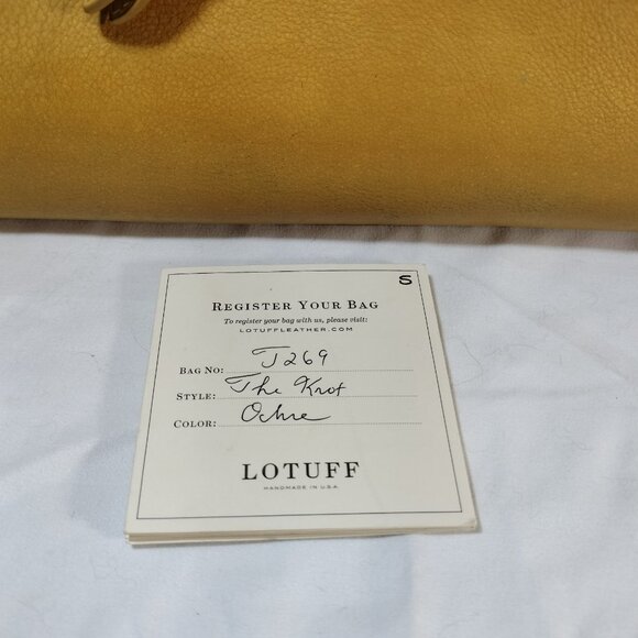 Lotuff Leather Bag "The Knot" (Made in USA) - Picture 13 of 15